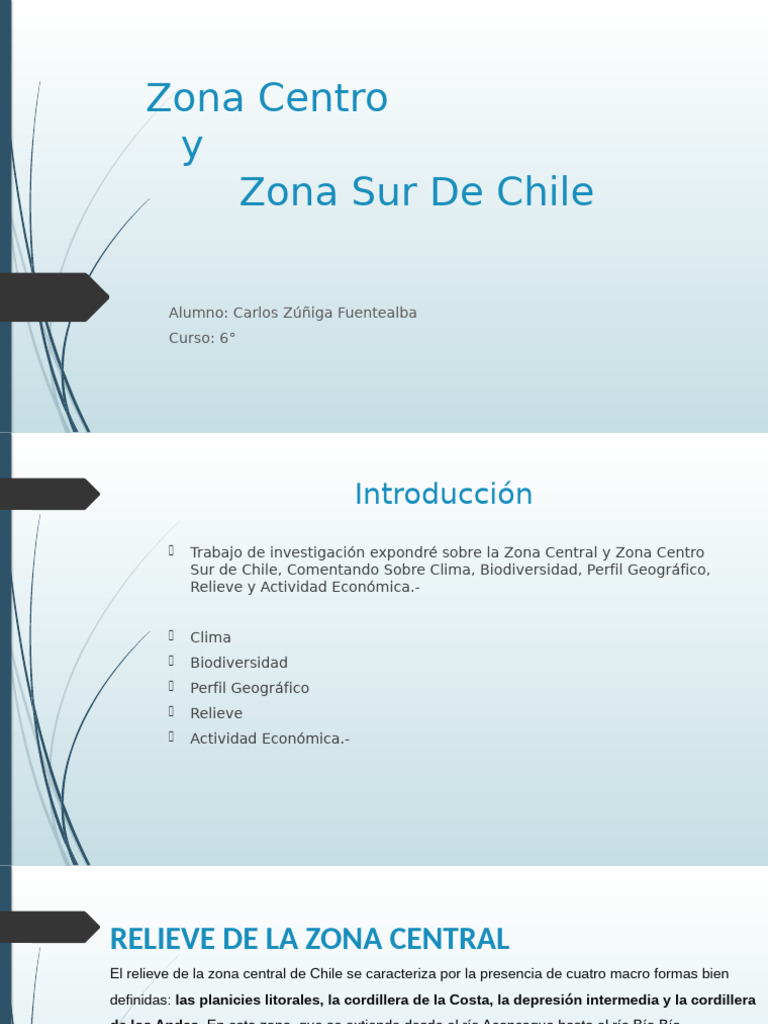 Clima y Economía de Zonas Centro y Sur Chile | PDF | Chile | Clima