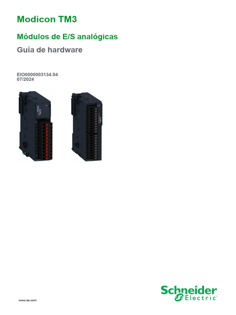 Módulos E/S Analógicos TM3: Guía Completa | PDF | Electrónica | Software