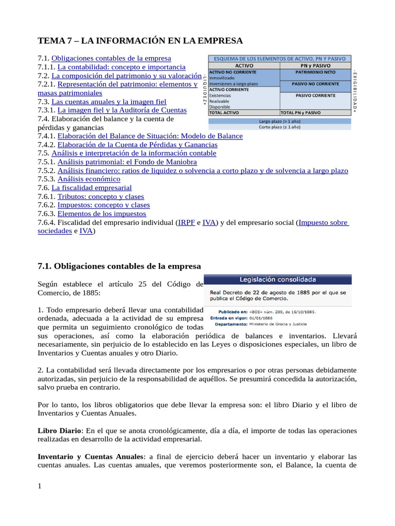 Obligaciones Contables de las Empresas | PDF | Contabilidad | Estado ...