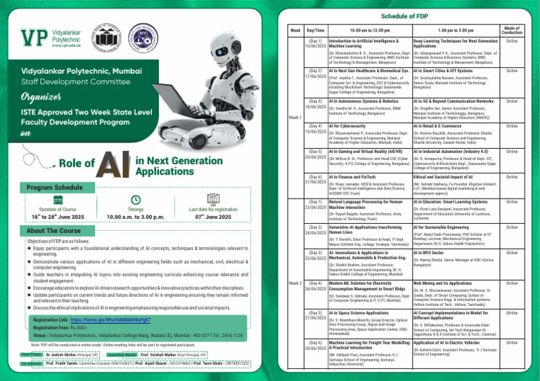 AI Faculty Development Program 2025 | PDF | Artificial Intelligence ...