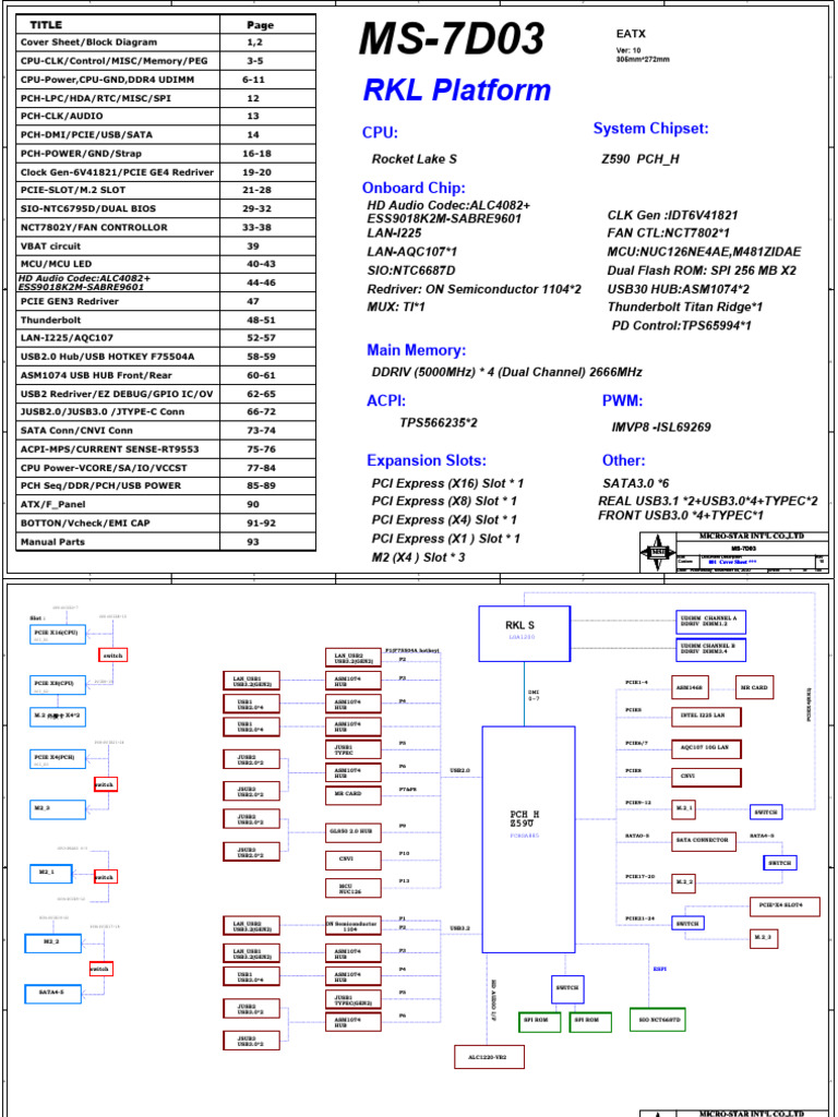 Z590 Motherboard Block Diagram | PDF | Computer Hardware | Computer ...