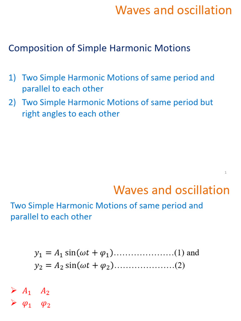 Waves and Oscillation-04 | PDF | Oscillation | Periodic Phenomena