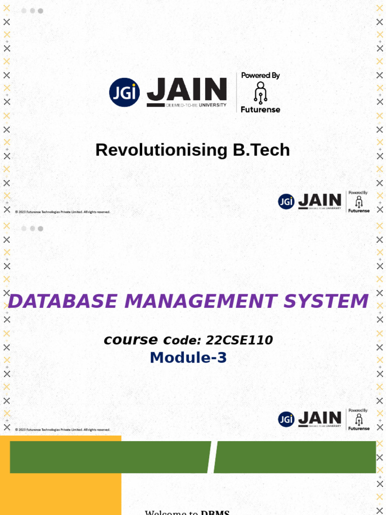 B.Tech DBMS Course: SQL Fundamentals | PDF | Sql | Databases