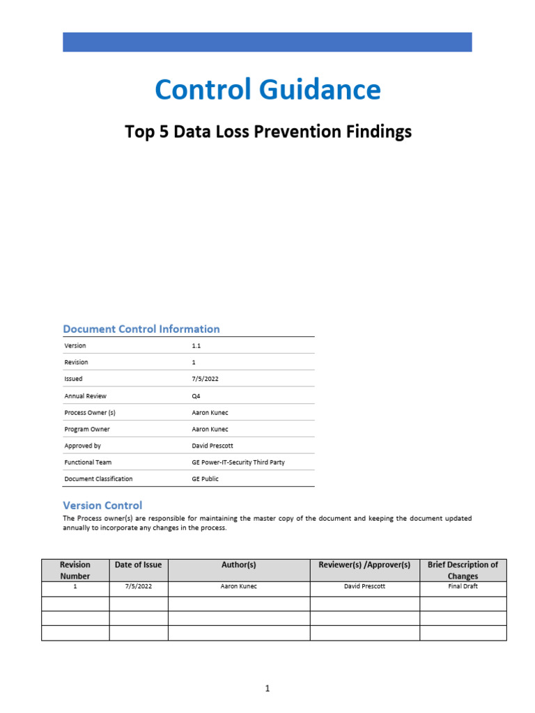 Data Loss Prevention Guidelines and Risks | PDF | Internet ...
