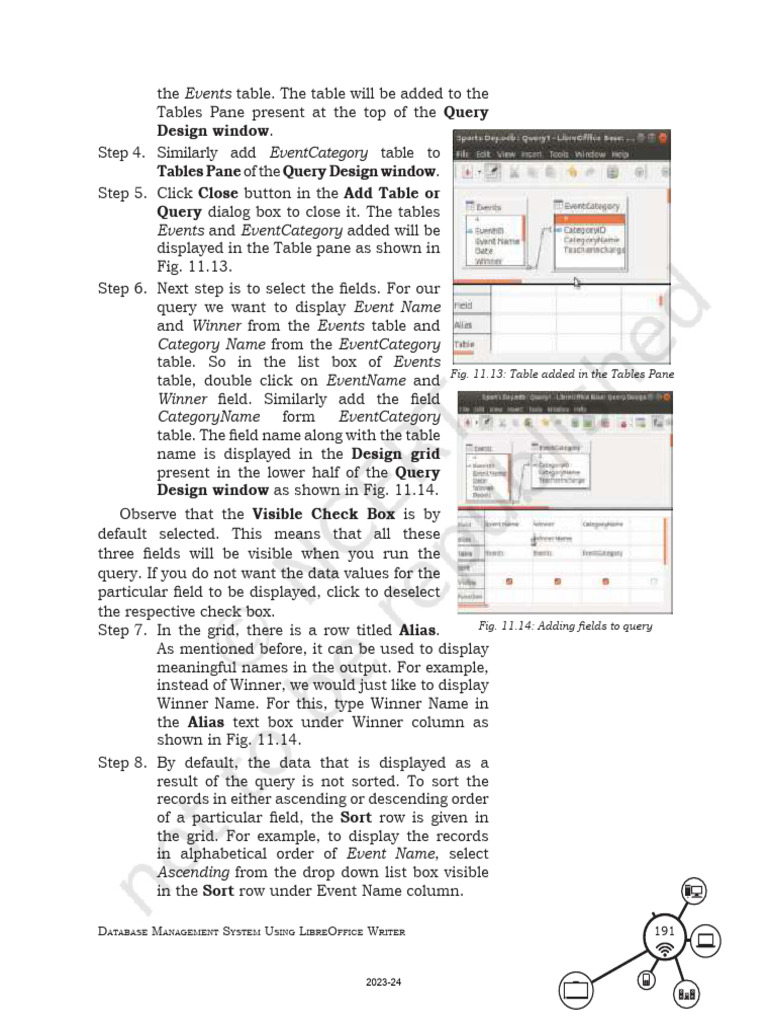 Query Design Window Tables Pane Query Design Window Close Add Table or ...