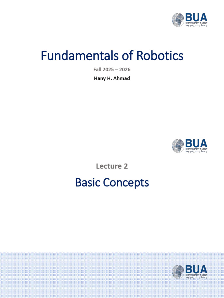 Fundamentals of Robotics - Lecture-2 - V2 | PDF | Mechanical ...