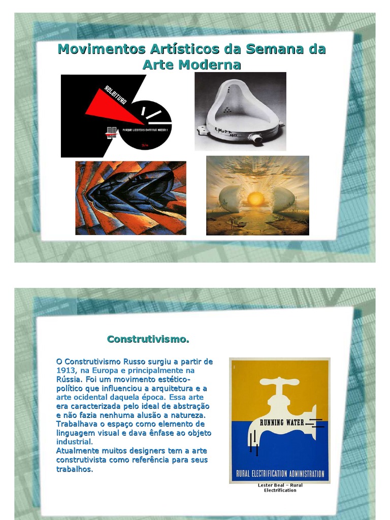 Movimentos Artísticos Da Semana Da Arte Moderna: Construtivismo ...