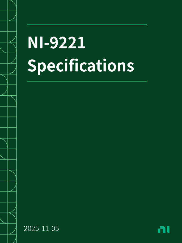 NI-9221 Specifications Overview | PDF | Analog To Digital Converter ...