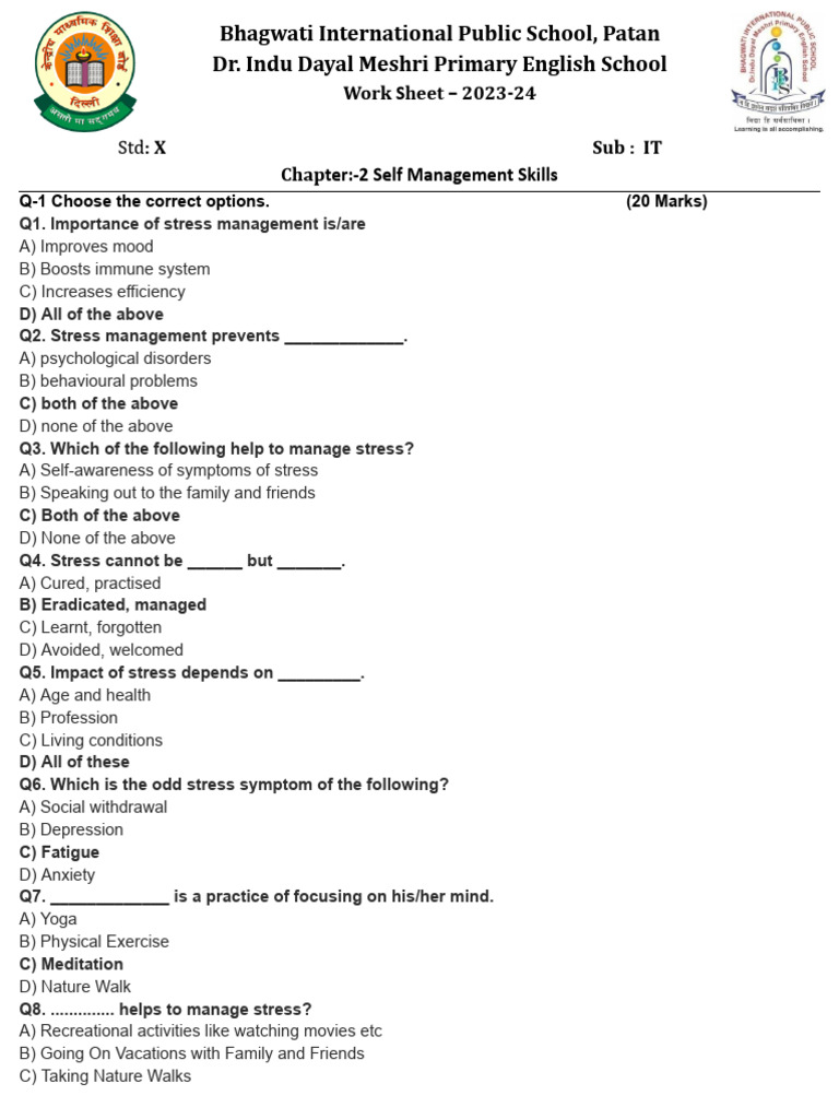 SelfManagement Skills.docx | PDF | Motivational | Motivation