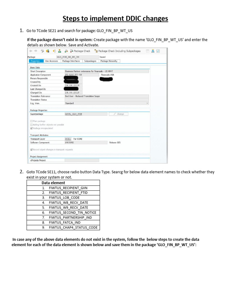 Implementing DDIC Changes in SAP | PDF