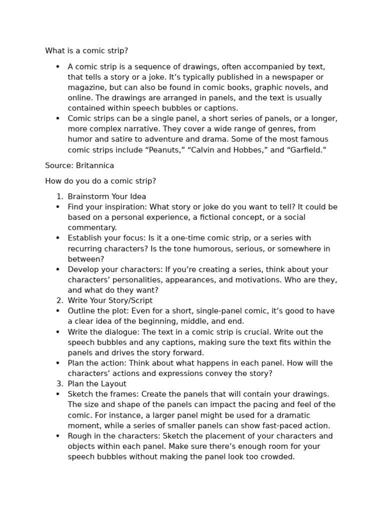 Creating Informative Comic Strips | PDF | Comic Strips | Comics