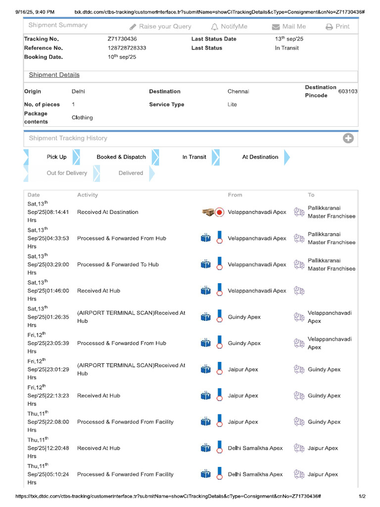 Ctbs-Tracking CustomerInte... Ails&CType Consignment&CnNo Z71730436# | PDF