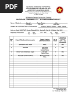 On-The-Job Training Weekly Accomplishment Report