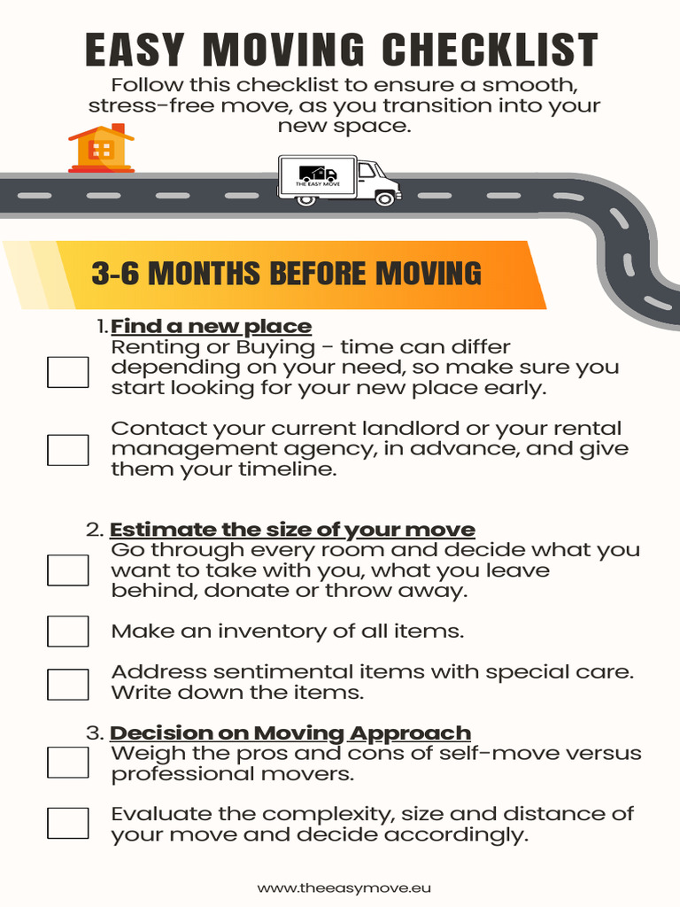 Easy Moving Checklist for Stress-Free Relocation | PDF