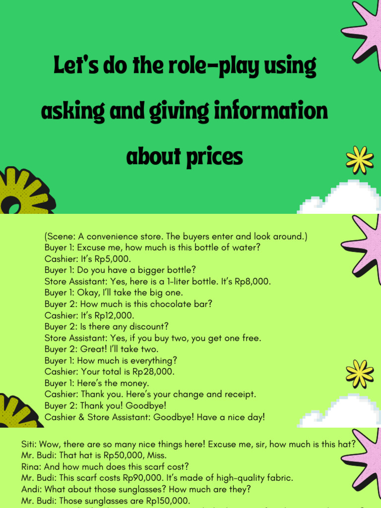 Price Dialogue in a Convenience Store | PDF