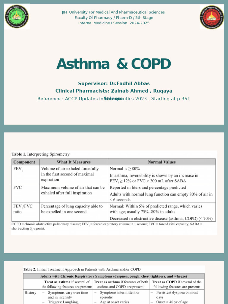 Asthma and COPD Management Guide | PDF