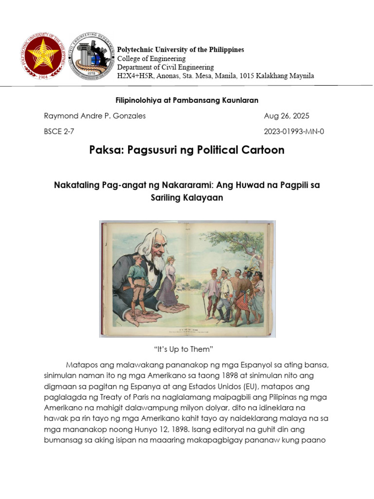 Pagsusuri NG Political Cartoon | PDF