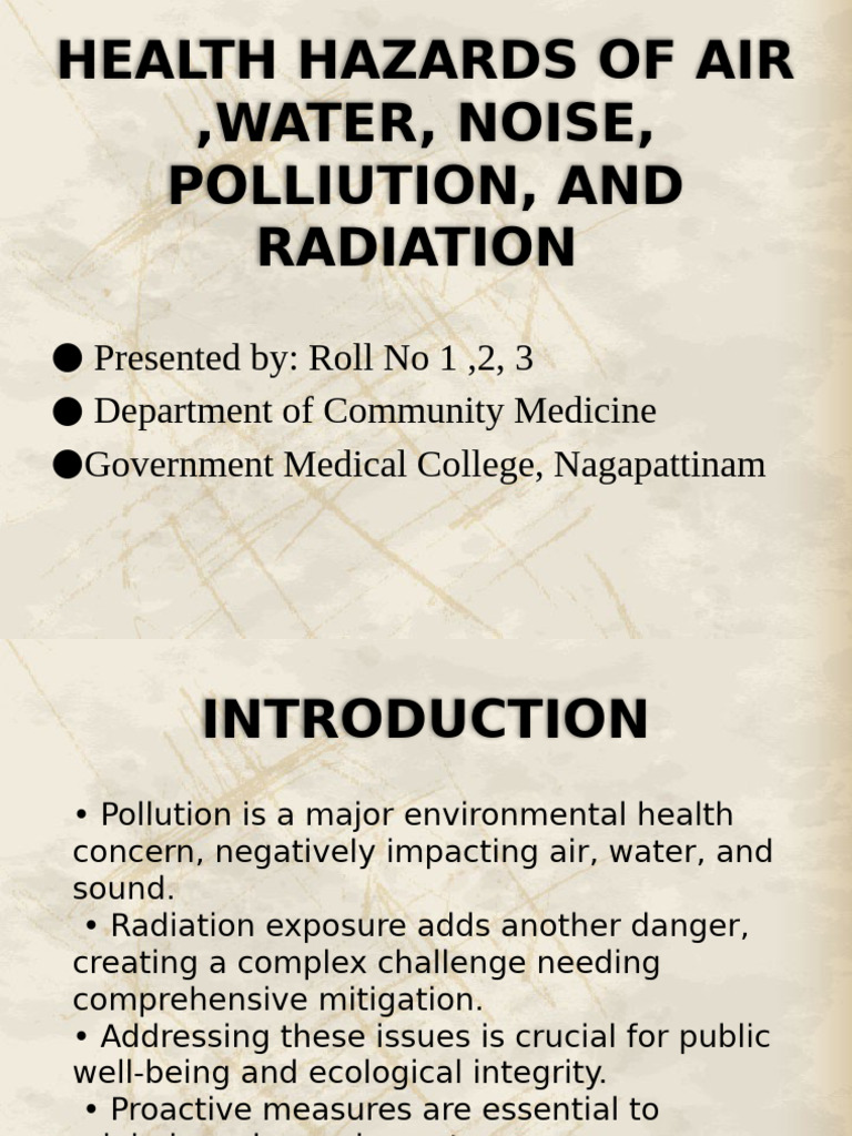 Health Hazards of Pollution and Radiation | PDF | Radiation | Air Pollution