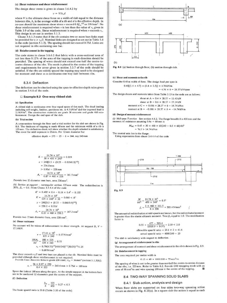 Ribbed Slab Example | PDF