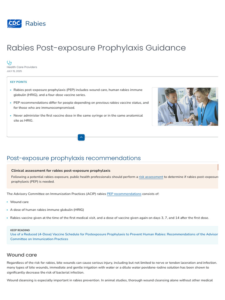 Rabies PEP 2025 Update 4dose | PDF | Rabies | Vaccines