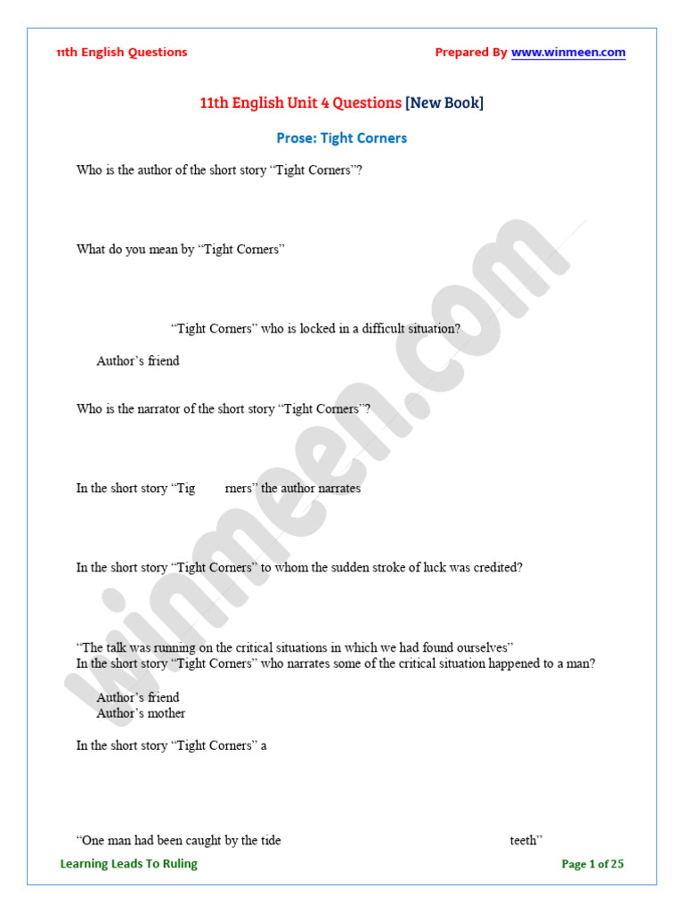 11th English 