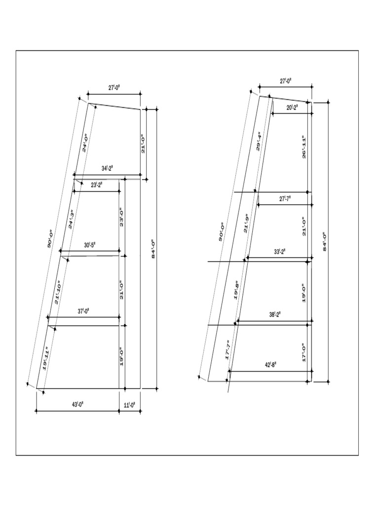 Dimensions List for Construction | PDF