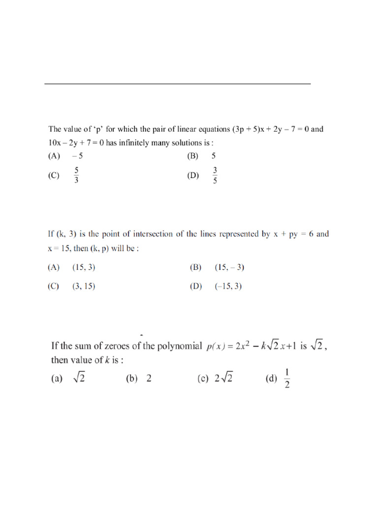 Pt2-Revision-polynomials and Linear Equations | PDF