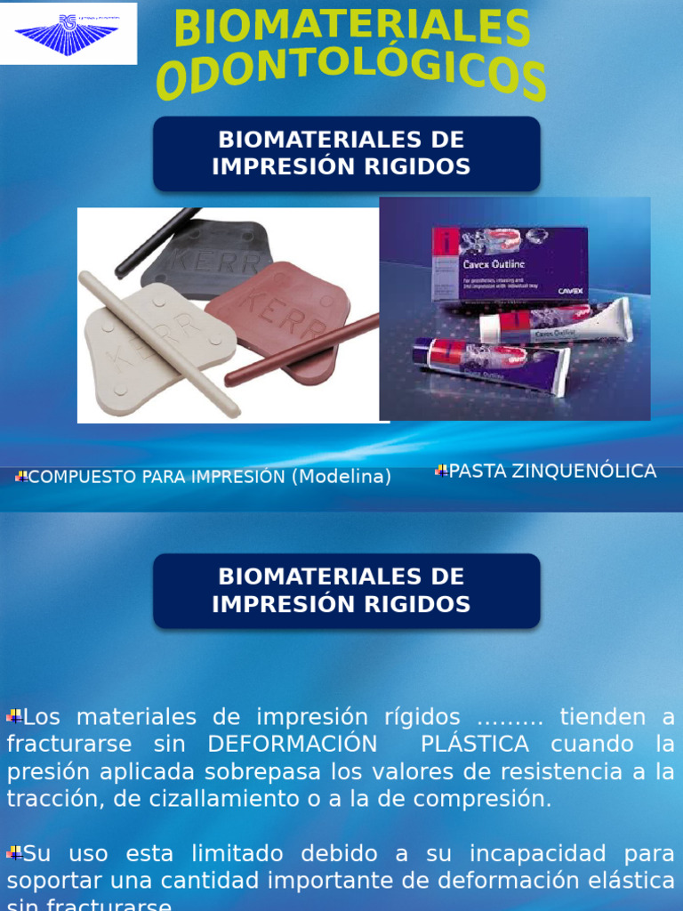 Materiales de Impresión Rígidos en Odontología | PDF | Deformación ...