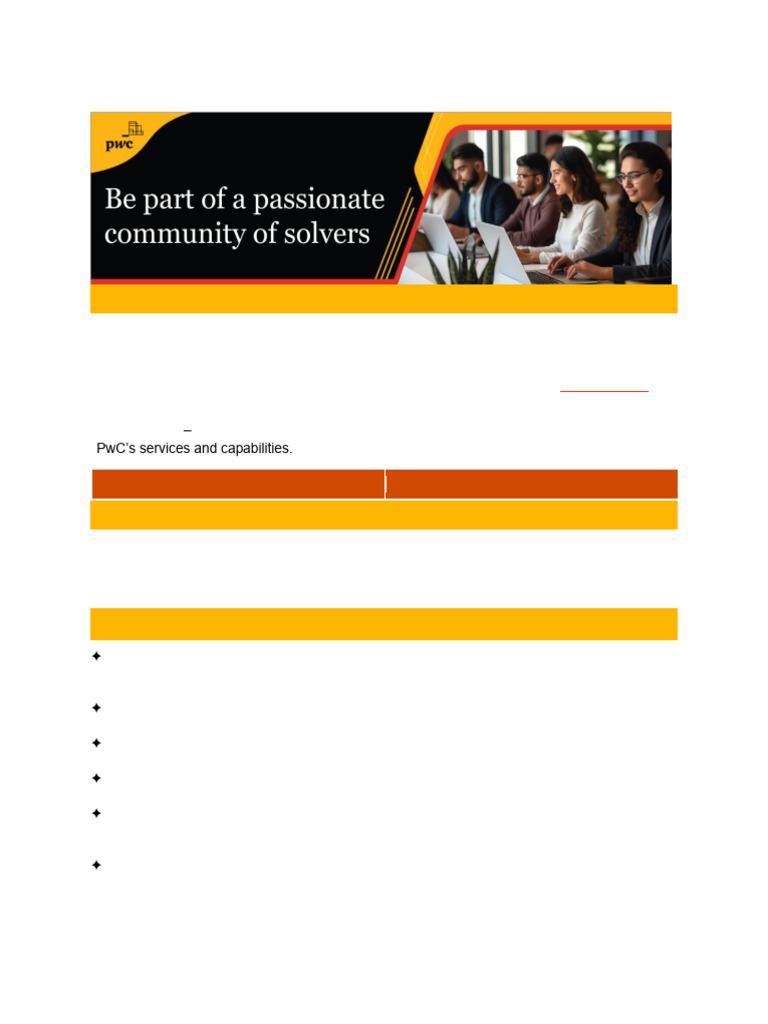PwC Associate Role in CMAAS India | PDF | Skill | Data
