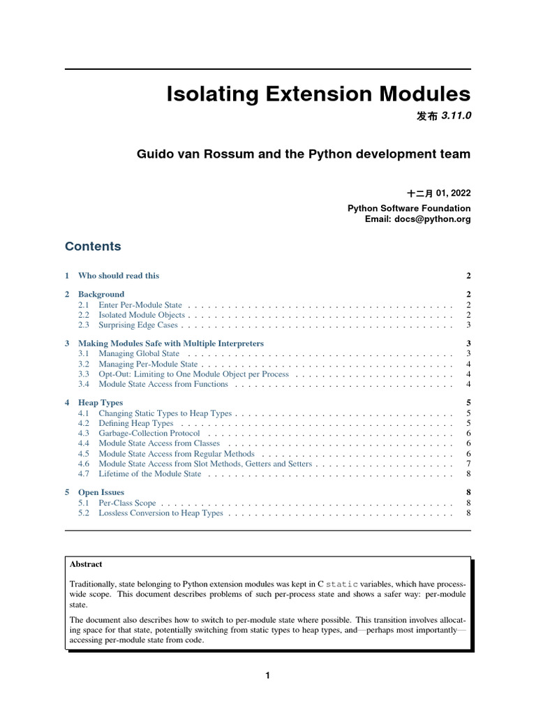 Isolating Python Extension Modules | PDF | Class (Computer Programming ...