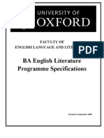 BA English Literature Programme Specifications