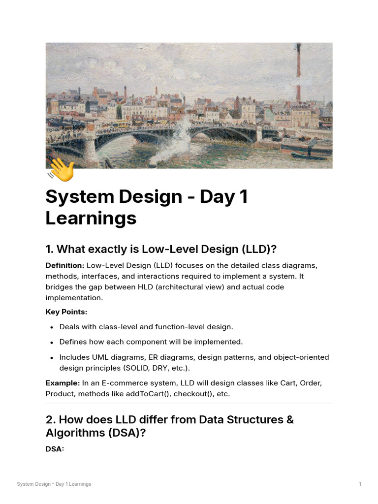 System Design - Day 1 Learnings | PDF | Class (Computer Programming ...