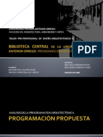 FAUA UPAO  Taller Pre profesional de Diseño Arquitectonico VIII  - 2008  Programación Arquitectónica  BIBLIOTECA UPAO