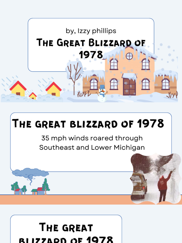 The Great Blizzard of 1978 | PDF