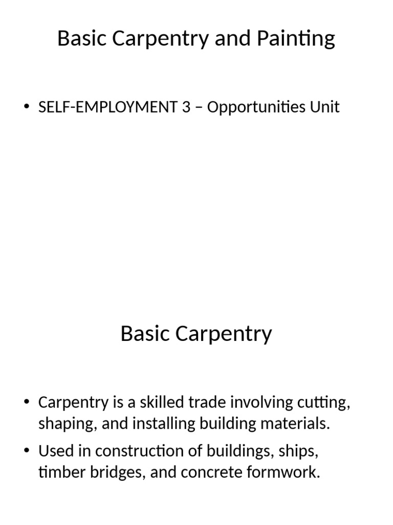 Carpentry and Painting Safety Guide | PDF | Carpentry | Personal ...