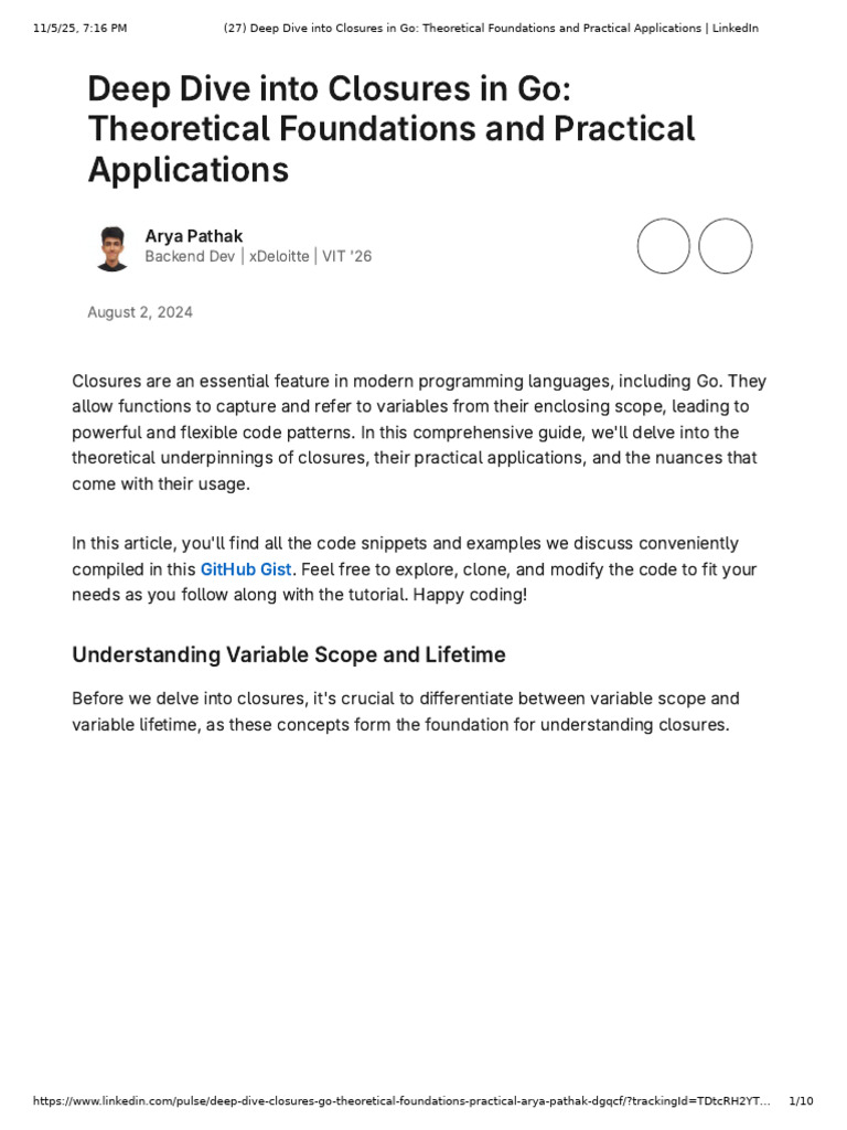 Deep Dive Into Closures in Go - Theoretical Foundations and Practical ...