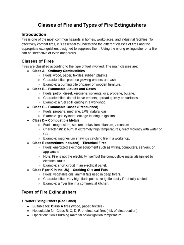Fire Extinguishers | PDF | Fires | Materials