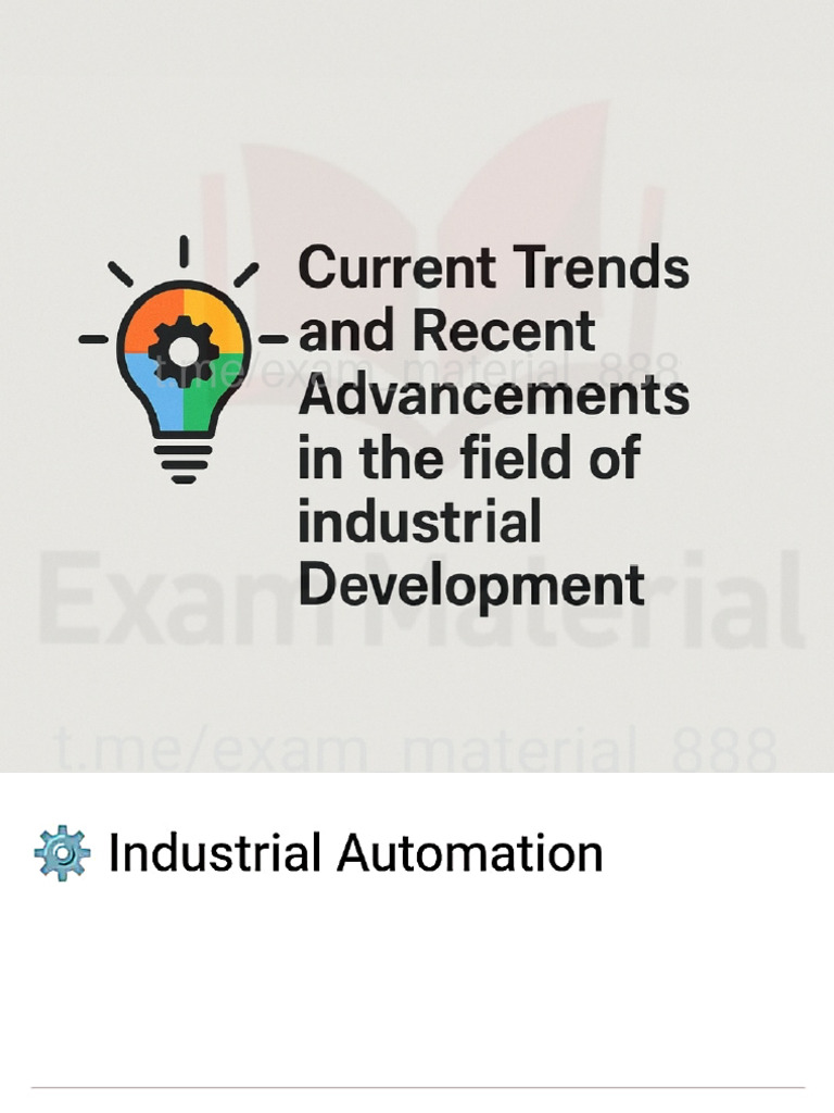 Current Trends Recent Advancement Industrial Development PDF
