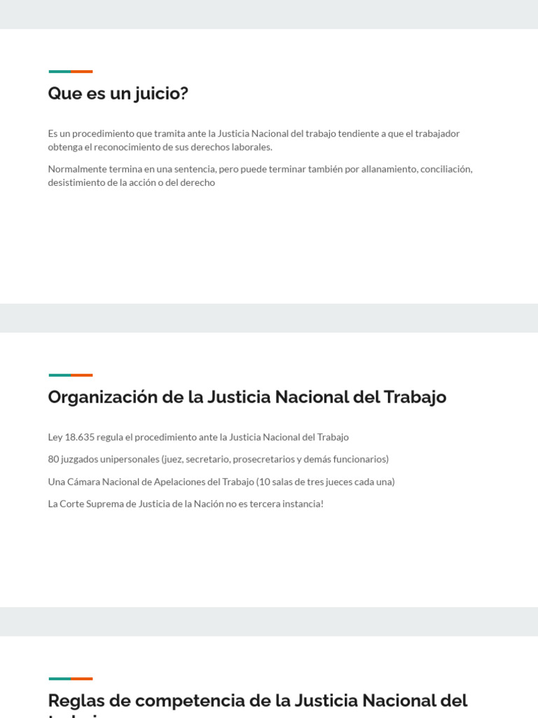 Proceso Laboral en la Justicia Nacional | PDF | Sentencia (ley ...