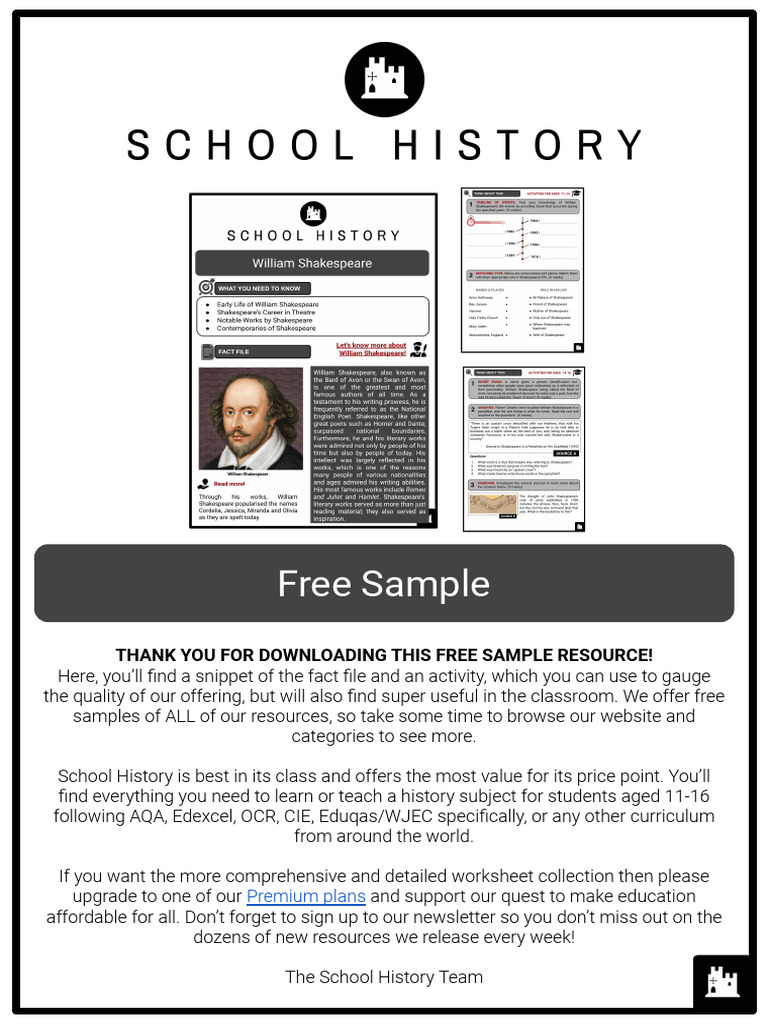 William Shakespeare Fact File | PDF | William Shakespeare