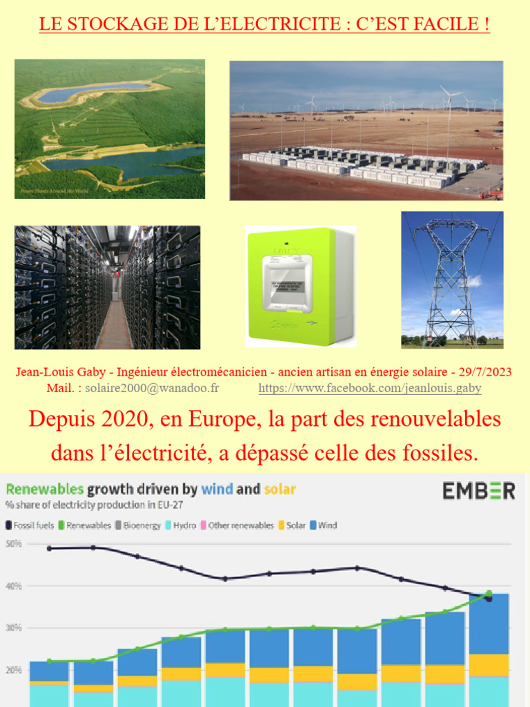 Stockage d'électricité : solutions et enjeux | PDF | Stockage de l ...