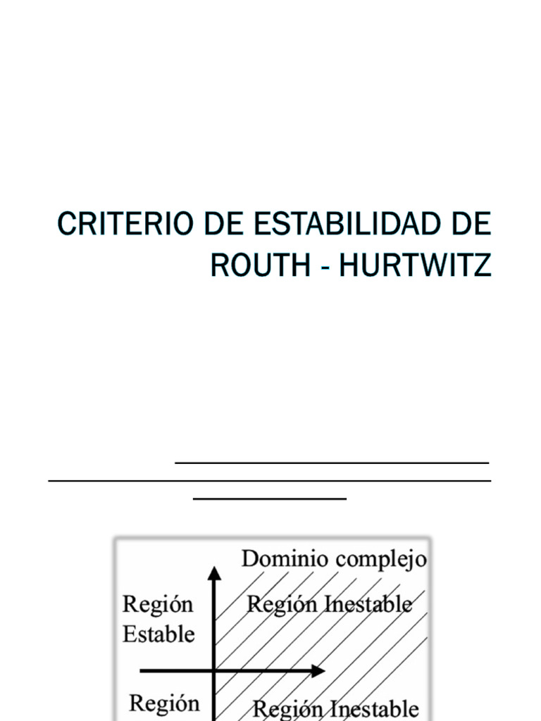 Criterio de Estabilidad de Routh-Hurtwitz | PDF | Ecuaciones | Oscilación