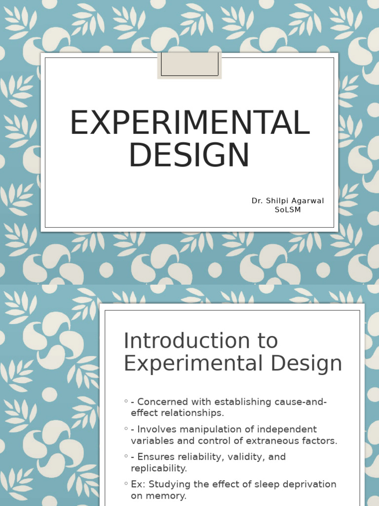 Understanding Experimental Design Principles | PDF | Experiment ...