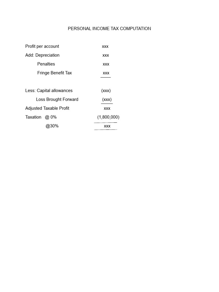 Personal Income Tax Calculation Guide | PDF