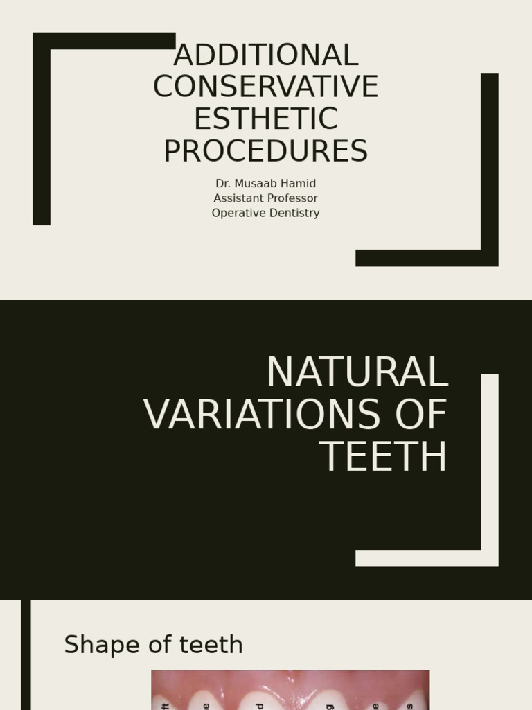 Conservative Esthetic Dental Procedures | PDF | Bleach | Tooth Enamel