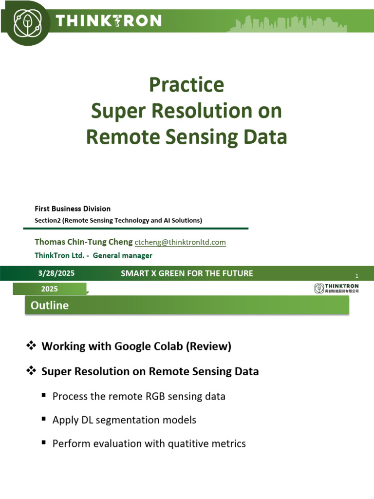 7 (Practice) Super-Resolution On Rs Data | PDF | Remote Sensing | Image ...