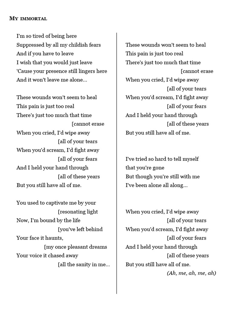 Alone with My Immortal Pain | PDF