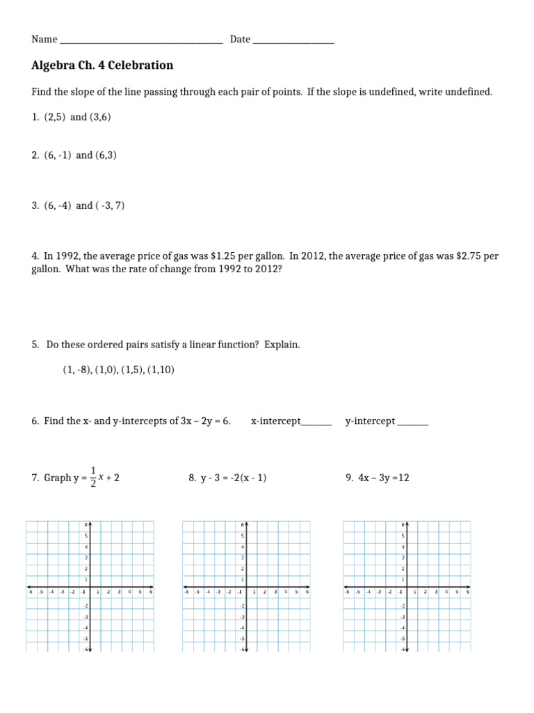 Algebra Linear Equations Test | PDF | Mathematical Objects | Mathematics