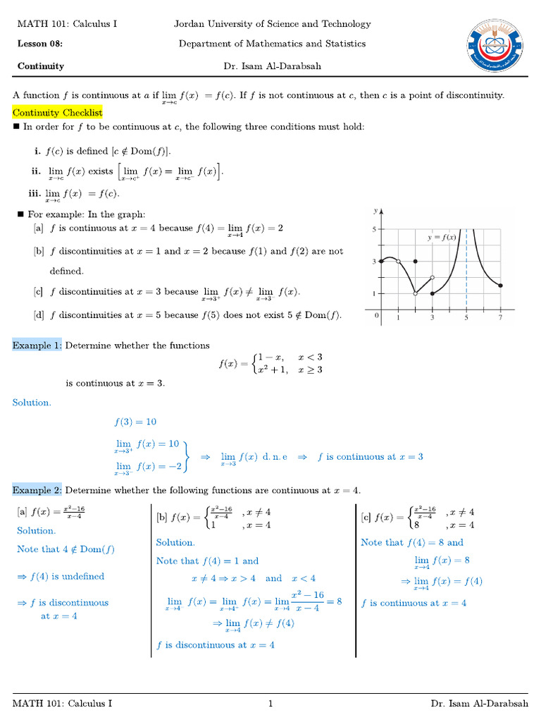 MATH101 Lesson 08 | PDF
