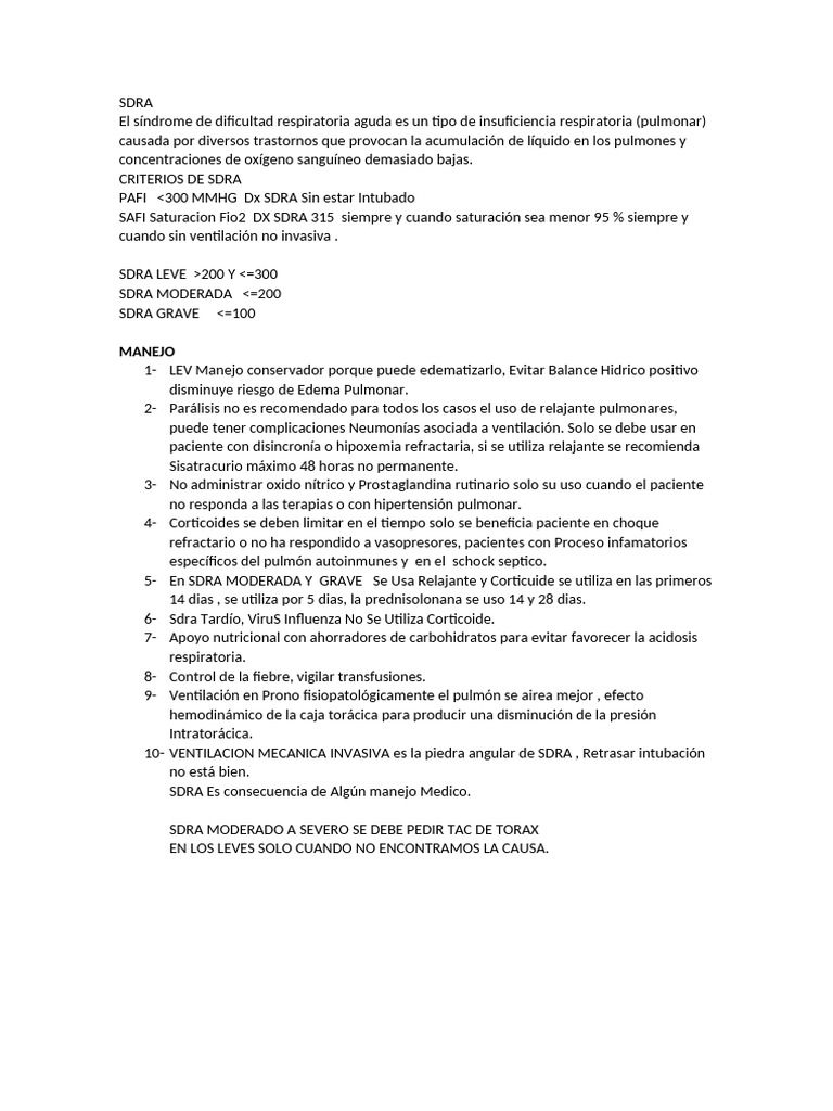 Criterios de Berlín para SDRA | PDF